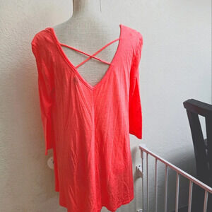 Highliter pink long sleeve 3/4 sleeve tunic dubarry knit jersey flamingo pink